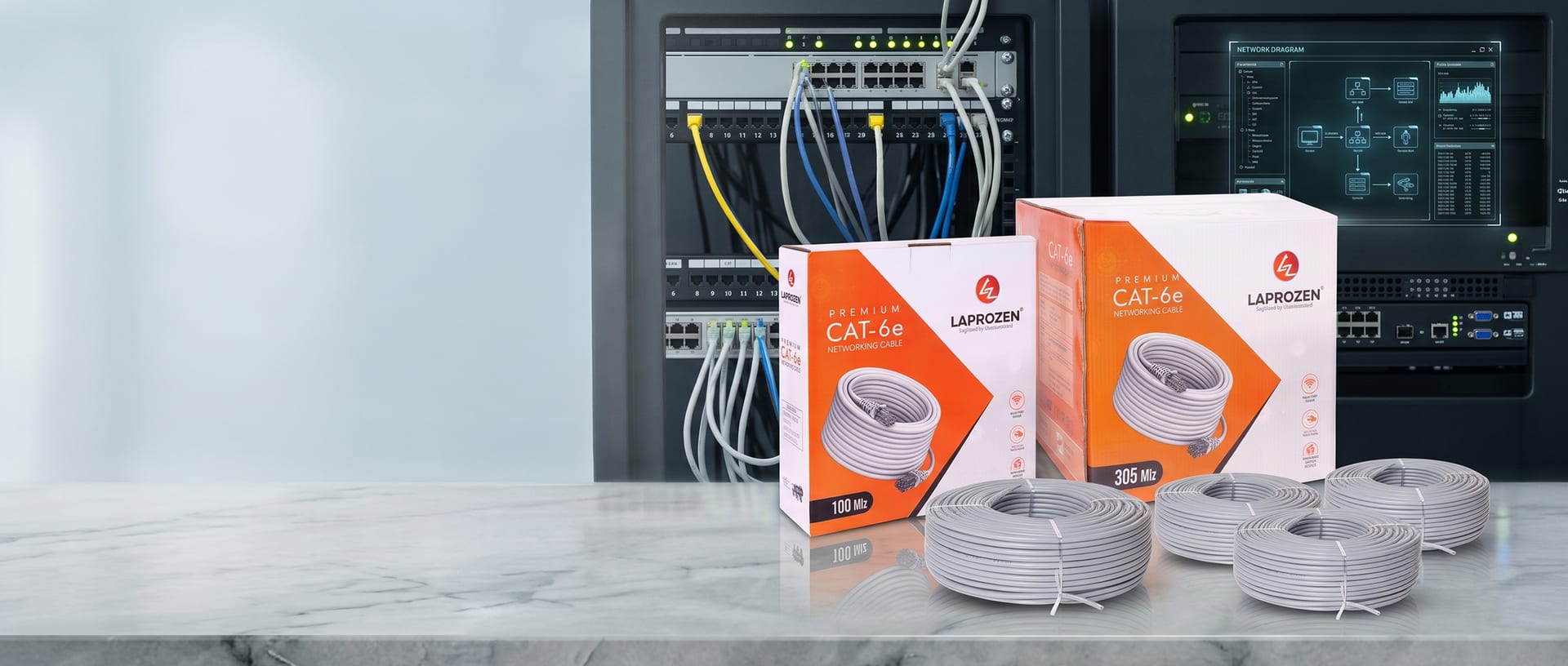 Laprozen Cat-6e networking cable