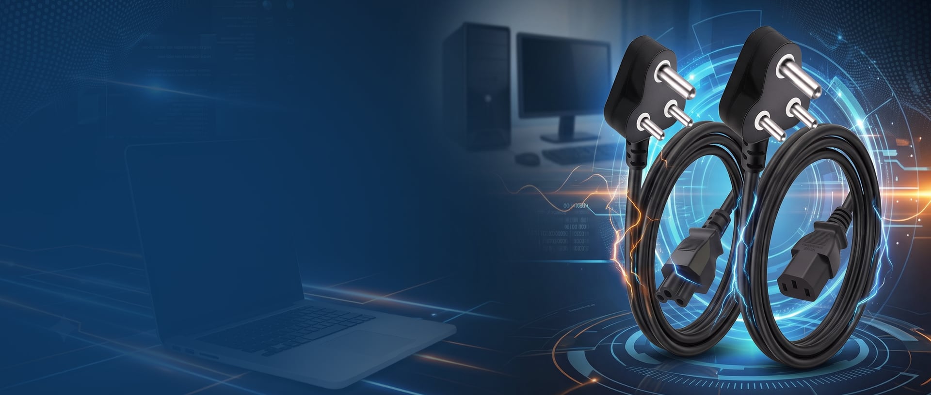 Laprozen laptop and desktop power cables