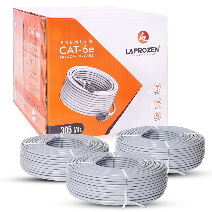 Laprozen Cat-6e networking cable box and coils