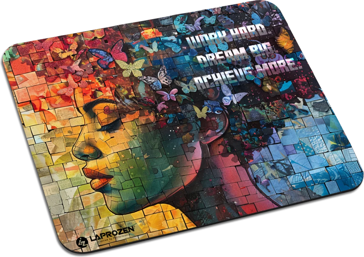 Compact mouse pad, portrait design