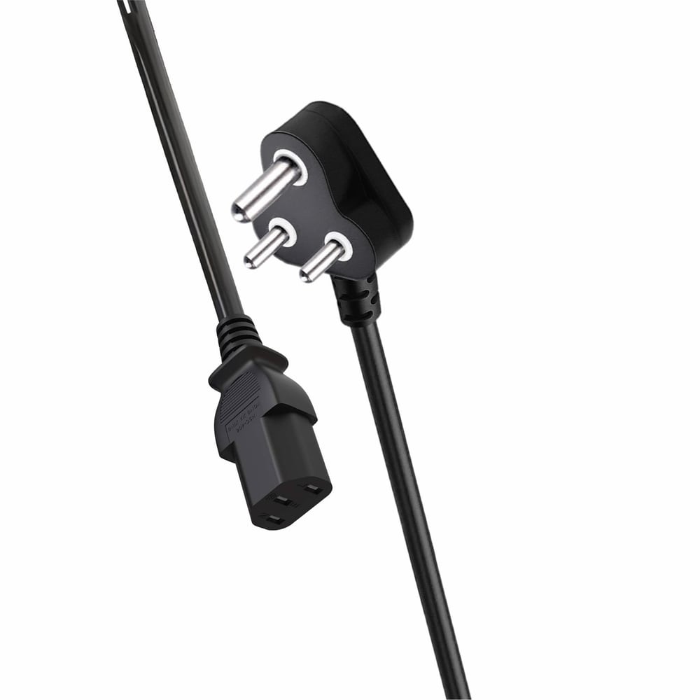 Desktop power cable with three-slot connector